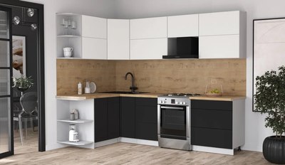 Кухонный гарнитур Интерлиния Мила Матте 1.5x2.7 Б