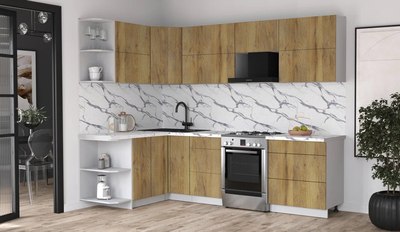 Кухонный гарнитур Интерлиния Мила Матте 1.5x2.7 Б