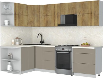 Кухонный гарнитур Интерлиния Мила Матте 1.5x2.7 Б - фото