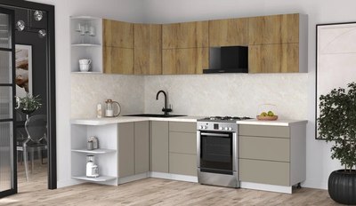 Кухонный гарнитур Интерлиния Мила Матте 1.5x2.7 Б