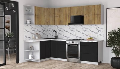 Кухонный гарнитур Интерлиния Мила Матте 1.5x2.7 Б