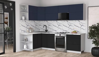 Кухонный гарнитур Интерлиния Мила Матте 1.5x2.7 Б