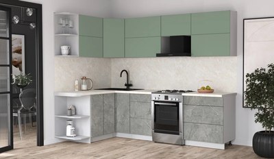 Кухонный гарнитур Интерлиния Мила Матте 1.5x2.7 Б