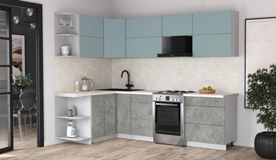 Кухонный гарнитур Интерлиния Мила Матте 1.5x2.7 Б