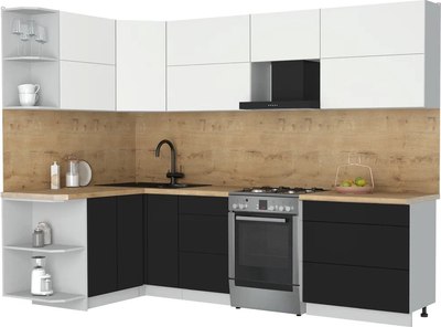 Кухонный гарнитур Интерлиния Мила Матте 1.5x2.8 Б - фото