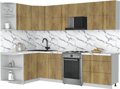Кухонный гарнитур Интерлиния Мила Матте 1.5x2.8 Б - фото