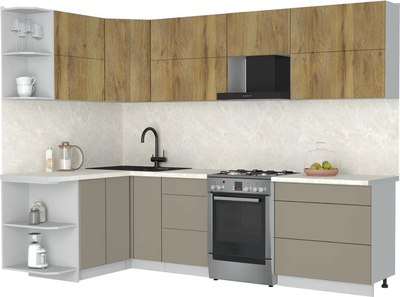Кухонный гарнитур Интерлиния Мила Матте 1.5x2.8 Б - фото
