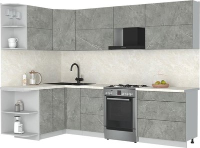 Кухонный гарнитур Интерлиния Мила Матте 1.5x2.8 Б - фото