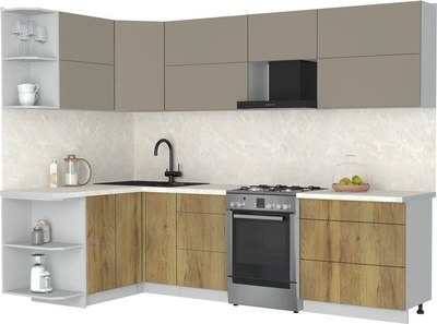 Кухонный гарнитур Интерлиния Мила Матте 1.5x2.8 Б - фото