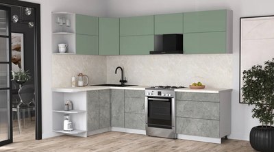 Кухонный гарнитур Интерлиния Мила Матте 1.5x2.8 Б