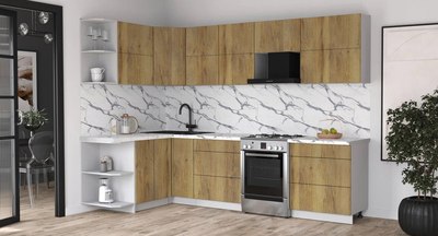 Кухонный гарнитур Интерлиния Мила Матте 1.5x2.9 Б