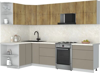 Кухонный гарнитур Интерлиния Мила Матте 1.5x2.9 Б - фото