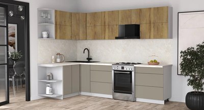 Кухонный гарнитур Интерлиния Мила Матте 1.5x2.9 Б