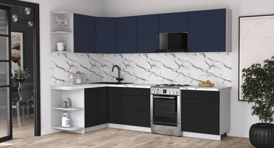 Кухонный гарнитур Интерлиния Мила Матте 1.5x2.9 Б