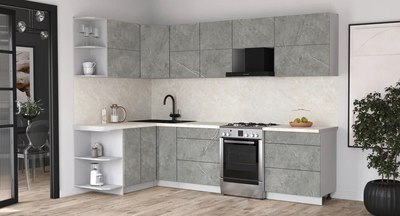 Кухонный гарнитур Интерлиния Мила Матте 1.5x2.9 Б