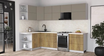 Кухонный гарнитур Интерлиния Мила Матте 1.5x2.9 Б