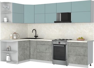 Кухонный гарнитур Интерлиния Мила Матте 1.5x2.9 Б - фото