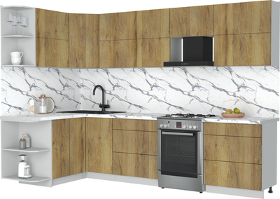 Кухонный гарнитур Интерлиния Мила Матте 1.5x3.0 Б - фото