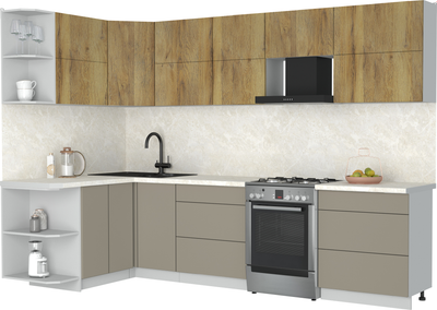 Кухонный гарнитур Интерлиния Мила Матте 1.5x3.0 Б - фото