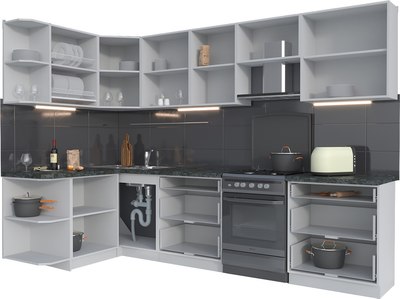 Кухонный гарнитур Интерлиния Мила Матте 1.5x3.0 Б