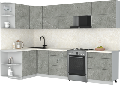 Кухонный гарнитур Интерлиния Мила Матте 1.5x3.0 Б - фото