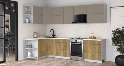 Кухонный гарнитур Интерлиния Мила Матте 1.5x3.0 Б