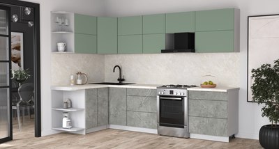 Кухонный гарнитур Интерлиния Мила Матте 1.5x3.0 Б