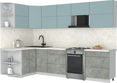 Кухонный гарнитур Интерлиния Мила Матте 1.5x3.0 Б - фото