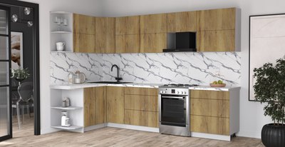 Кухонный гарнитур Интерлиния Мила Матте 1.5x3.1 Б