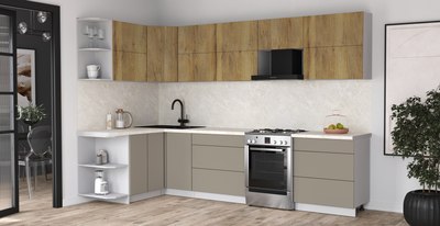 Кухонный гарнитур Интерлиния Мила Матте 1.5x3.1 Б