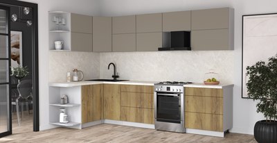 Кухонный гарнитур Интерлиния Мила Матте 1.5x3.1 Б