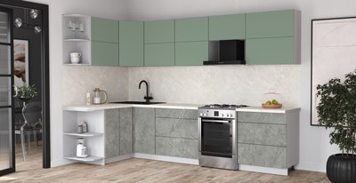 Кухонный гарнитур Интерлиния Мила Матте 1.5x3.1 Б