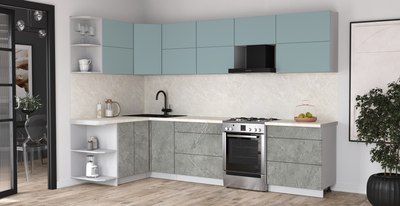 Кухонный гарнитур Интерлиния Мила Матте 1.5x3.1 Б