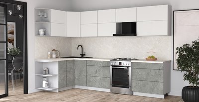 Кухонный гарнитур Интерлиния Мила Матте 1.5x3.2 Б