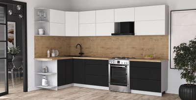 Кухонный гарнитур Интерлиния Мила Матте 1.5x3.2 Б