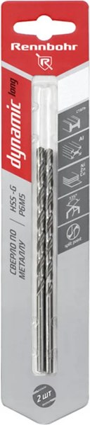 Набор сверл Rennbohr 3.2х106мм Dinamic-Long Р9М3 / 669032 - фото