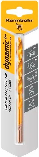Сверло Rennbohr 4.8х86мм Dinamic-TIN Р9М3 / 667048 - фото