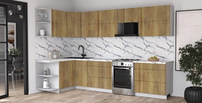 Кухонный гарнитур Интерлиния Мила Матте 1.5x3.2 Б