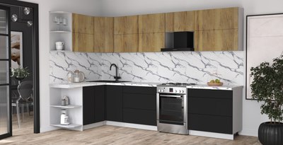 Кухонный гарнитур Интерлиния Мила Матте 1.5x3.2 Б