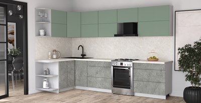 Кухонный гарнитур Интерлиния Мила Матте 1.5x3.2 Б