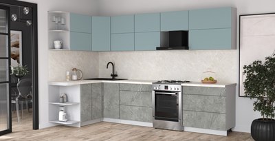 Кухонный гарнитур Интерлиния Мила Матте 1.5x3.2 Б