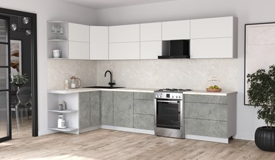 Кухонный гарнитур Интерлиния Мила Матте 1.5x3.3 Б