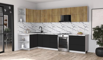 Кухонный гарнитур Интерлиния Мила Матте 1.5x3.3 Б