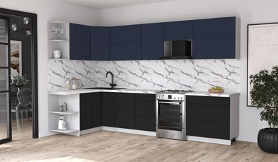 Кухонный гарнитур Интерлиния Мила Матте 1.5x3.3 Б