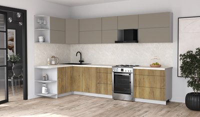 Кухонный гарнитур Интерлиния Мила Матте 1.5x3.3 Б