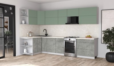 Кухонный гарнитур Интерлиния Мила Матте 1.5x3.3 Б