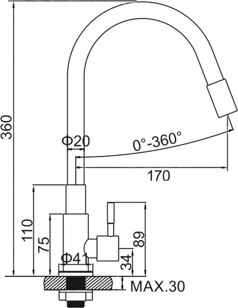 Кран на одну воду Ledeme L74195-2