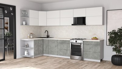 Кухонный гарнитур Интерлиния Мила Матте 1.5x3.4 Б