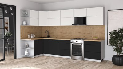 Кухонный гарнитур Интерлиния Мила Матте 1.5x3.4 Б