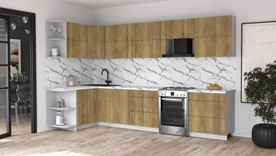 Кухонный гарнитур Интерлиния Мила Матте 1.5x3.4 Б